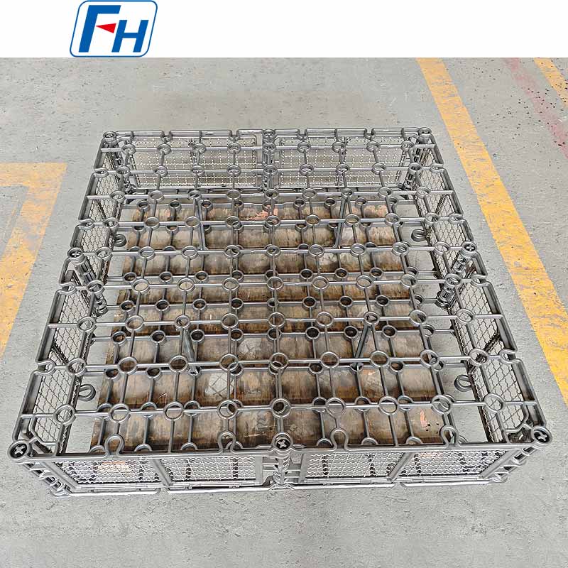 FH® Cr25Ni20 ตะกร้าชาร์จการรักษาความร้อนแบบรวมสำหรับเตาเกลืออาบน้ำลูกกลิ้ง Hearth